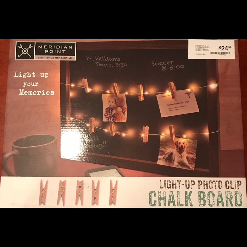 Light up photo chalk board, big and new!